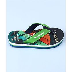 Pine Kids Slip On Flip Flops with California Print - Multicolor