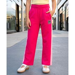 Pine Kids Knit Full Length Cut & Sew Track Pant with Lets Go Print - Red