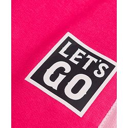 Pine Kids Knit Full Length Cut & Sew Track Pant with Lets Go Print - Red