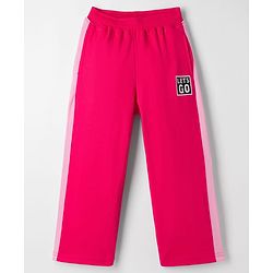 Pine Kids Knit Full Length Cut & Sew Track Pant with Lets Go Print - Red
