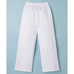 Pine Kids Knit Full Length Cut & Sew Track Pant with Life Style Print - White