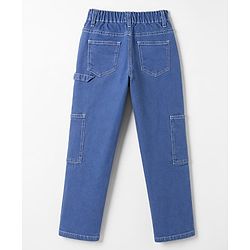 Pine Kids Woven Full Length Solid Denim Jeans - Light Blue