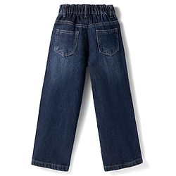 Pine Kids Woven Full Length Distressed Denim Jeans - Dark Blue