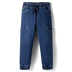 Pine Kids Denim Woven Full Length Solid Color Jeans - Navy Blue