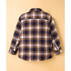 Pine Kids Cotton Woven Full Sleeves Checks Shirt With Printed Inner Tee - Multicolor