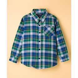 Pine Kids Cotton Woven Full Sleeves Checks Shirt With Printed Inner Tee - Multicolor