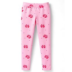 Pine Kids Cotton Lycra Knit Full Length Floral Printed Leggings With Stretch Pack Of 2 - Navy Blue & Pink