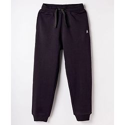 Pine Kids Knit Full Length Solid Lounge Pant - Black
