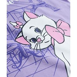 Pine Kids Disney Single Jersey Knit Half Sleeves T-Shirt with Marie Graphic - Lavender