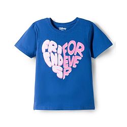 Pine Kids Disney 100% Cotton Knit Half Sleeves T-Shirt With Front & Back Minnie & Daisy Graphic - Blue