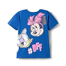 Pine Kids Disney 100% Cotton Knit Half Sleeves T-Shirt With Front & Back Minnie & Daisy Graphic - Blue
