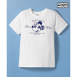 Pine Kids Disney Single Jersey Knit Half Sleeves T-Shirt With Front & Back Minnie Mouse Graphics - White