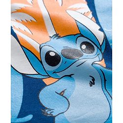 Pine Kids Disney Single Jersey Knit Half Sleeves T-Shirt with Stitch Graphic - Navy Blue
