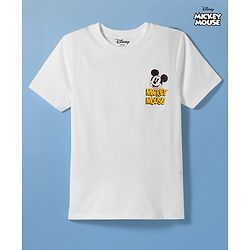 Pine Kids Disney Single Jersey Knit Half Sleeves T-Shirt With Minnie Mouse Print - White
