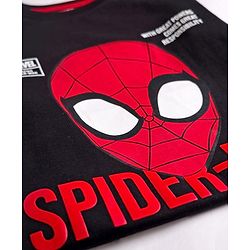 Pine Kids Marvel Single Jersey Knit Half Sleeves T-Shirt With Spider-Man Graphics - Black