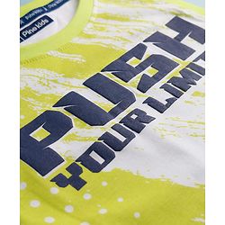 Pine Kids Cotton Knit Sleeveless Tank T-Shirt with Push Your Limits Print - White
