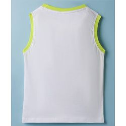 Pine Kids Cotton Knit Sleeveless Tank T-Shirt with Push Your Limits Print - White