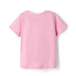 Pine Kids Disney Single Jersey Knit Half Sleeves T-Shirt & Shorts Night Suit With Lilo n Angel Graphics - Multicolor