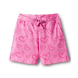 Pine Kids Disney Single Jersey Knit Half Sleeves T-Shirt & Shorts Night Suit with Lilo & Stitch Graphic - Pink
