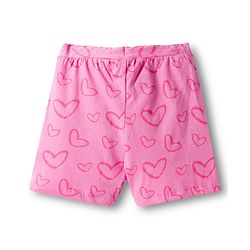 Pine Kids Disney Single Jersey Knit Half Sleeves T-Shirt & Shorts Night Suit with Lilo & Stitch Graphic - Pink