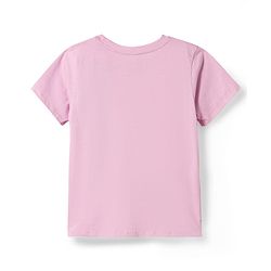 Pine Kids Disney Single Jersey Knit Half Sleeves T-Shirt & Short Night Suit With Lilo & Stitch - Purple