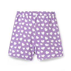 Pine Kids Disney Single Jersey Knit Half Sleeves T-Shirt & Short Night Suit With Lilo & Stitch - Purple