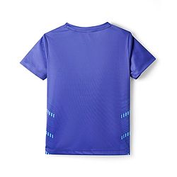 Pine Active Knit Half Sleeves T-Shirt With Soccer Theme Print -Navy Blue