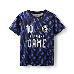 Pine Active Knit Half Sleeves Sports Theme Printed T-Shirt - Navy Blue