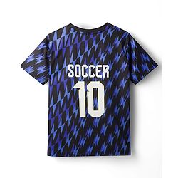 Pine Active Knit Half Sleeves Sports Theme Printed T-Shirt - Navy Blue
