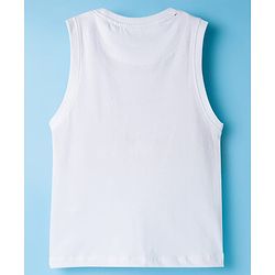 Pine Kids 100% Cotton Sleeveless  Striped Tank T-Shirt -White