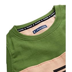 Pine Kids 100% Cotton Sleeveless  Urban Style Text Printed Tank T-Shirt- Olive Green