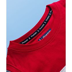 Pine Kids 100% Cotton Knit Sleeveless Awesome Text Printed Cut N Sew Tank T-Shirt -Red Navy & White