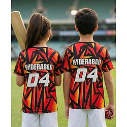 Pine Active Knit Half Sleeves Hyderabad IPL Jersey T-Shirt - Orange