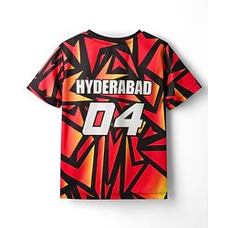 Pine Active Knit Half Sleeves Hyderabad IPL Jersey T-Shirt - Orange