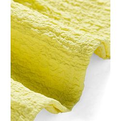 Pine Kids Woven Sleeveless Solid Colour Wrinkled Frock - Yellow