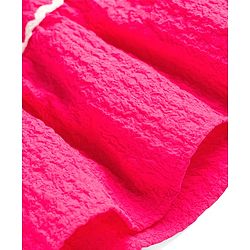 Pine Kids Woven Sleeveless Solid Colour Tiered Frock - Fuchsia