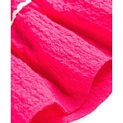 Pine Kids Woven Sleeveless Solid Colour Tiered Frock - Fuchsia
