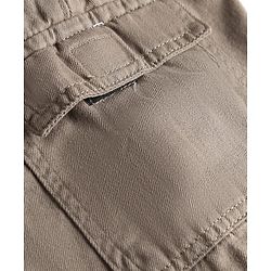 Pine Kids Cotton Elastane Woven Solid Colour Shorts With Cargo Pockets - Grey