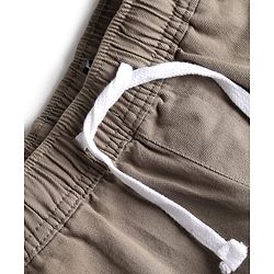 Pine Kids Cotton Elastane Woven Solid Colour Shorts With Cargo Pockets - Grey