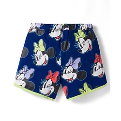 Pine Kids Disney Single Jersey Knit Half Sleeves T-Shirt & Shorts Night Suit With Minnie Mouse Graphics - Blue