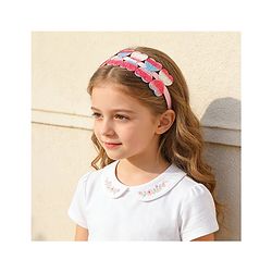 Pine Kids Free Size Hair Band With Butterfly Applique - Multicolour