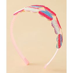 Pine Kids Free Size Hair Band With Butterfly Applique - Multicolour