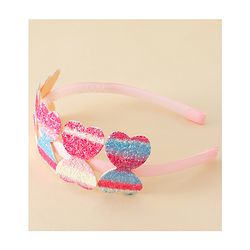 Pine Kids Free Size Hair Band With Butterfly Applique - Multicolour