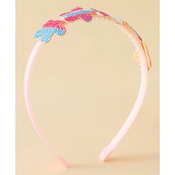 Pine Kids Free Size Hair Band With Floral Applique - Multicolour