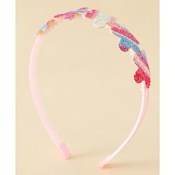 Pine Kids Free Size Hair Band With Floral Applique - Multicolour