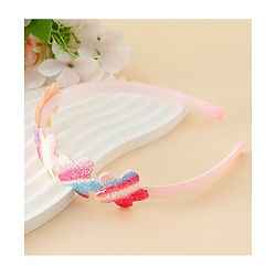 Pine Kids Free Size Hair Band With Floral Applique - Multicolour