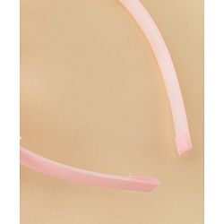 Pine Kids Free Size Hair Band With Bow & Sequinned Floral Applique - Pink