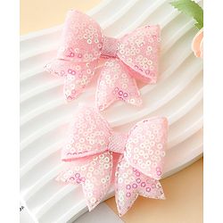 Pine Kids Free Size Bow & Butterfly Clips Pack of 2 - Pink.