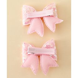 Pine Kids Free Size Bow & Butterfly Clips Pack of 2 - Pink.