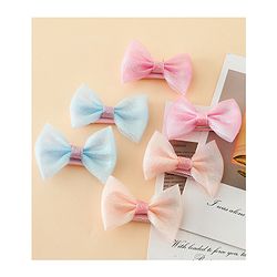 Pine Kids Free Size Bow & Butterfly Clips Pack of 6- Multicolor